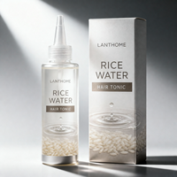 Tonique capillaire certifié GMP OEM à l'eau de riz pour soins quotidiens du cuir chevelu, absorption rapide, formule légère non grasse, application facile