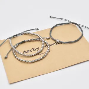 Hand Bracelet Stainless Steel Beaded Bracelets Sets For Couple