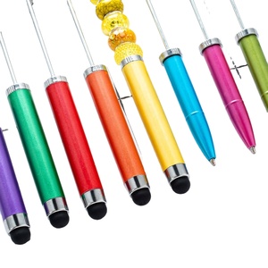 Stylo à bille perlé DIY - Stylo multifonction 3-en-1 avec stylet tactile, cadeau promotionnel créatif - Product Image 3