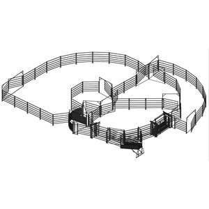 <span class=keywords><strong>Alquiler</strong></span> <span class=keywords><strong>de</strong></span> servicios públicos 16 'x 5' Bull Pen Steel Iron Rail Horse Sheep Cattle Yard Panel para Australia - Product Image 3