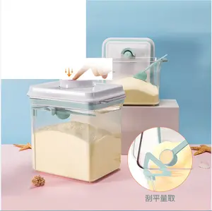 Custom Logo Baby Food Storage Formula Milk Powder Dispense Box With Scraper. Sealed Organic Pure Coconut Milk Powder