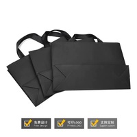Eco-Friendly Recyclable Paperboard Shopping Bag with Custom UV Printed Logo and Laminated Satin Handle