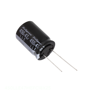 ตัวเก็บประจุแบบ Through Hole รุ่น 450LLE47MEFC18X25 ยี่ห้อ Manufacturer Channel ความจุ 47uF 20% 450V แบบ Radial TH 47uF - Product Image 1