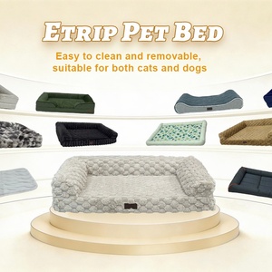Lit pour chien Etrip, lavable, orthopédique, en mousse à mémoire de forme, XXL, grand modèle en peluche - Product Image 6