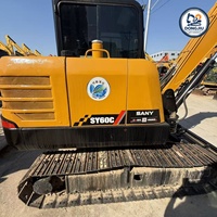Excavator Mini Crawler SANY SY 60C Bekas 6 Ton dengan Bucket 0.21m³ & Mesin Sany Kondisi Bagus Harga Murah Laris Manis