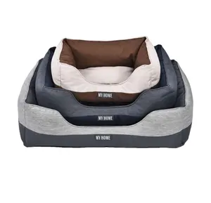 Không Thấm Nước Breathable Chỉnh Hình Dog Bed Oxford Vải Bolster Pet Giường