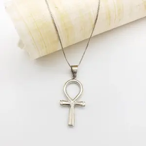 <span class=keywords><strong>Amuleto</strong></span> de acero inoxidable chapado en oro de 18 quilates, collar de Anker egipcio, <span class=keywords><strong>amuleto</strong></span> cruzado personalizado simple y personalizado - Product Image 2