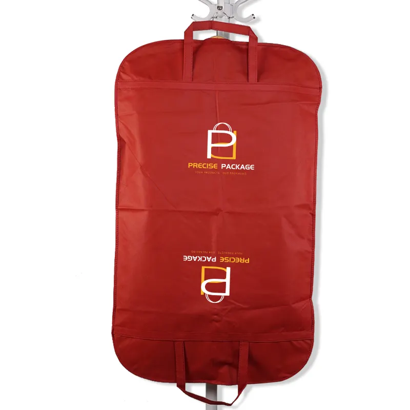Red Dust Clothes Cover Personalised Logo Low Price Carry On Garment Bag Suit Cover