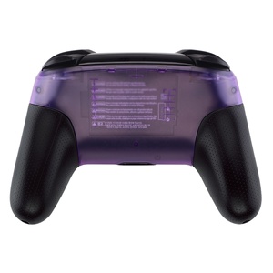 EXtremeRate Coque de remplacement DIY transparente violette pour la face avant et la face arrière du contrôleur Nintendo Switch Pro - Product Image 5