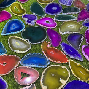 Vendita calda varie lastre Geode lastre rosa blu viola marrone giallo lastra Argentina agata Sice per la collezione decorazione per la casa - Product Image 3