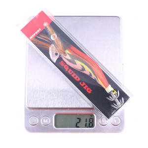 Señuelo de Pesca Luminoso Envuelto en Tela, Camarón de Madera, Anzuelo para Calamar, Tamaño 2.5 #   3.0 #   Señuelo de Pesca con Cuentas de Sonajero - Product Image 2