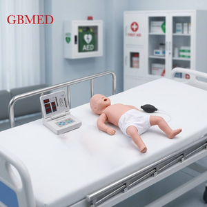 Maniquí de RCP Pediátrico para Bebés con Monitor Digital, Simulador de Primeros Auxilios Neonatales para Clases de Emergencia (Sin Impresora) - Product Image 1