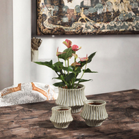 Vase en céramique moderne de luxe américain Eastern Rock, haut de gamme, exquis, pour plantes vertes Phalaenopsis, taille petite et grande, ornement floral.