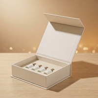 Boîte cadeau personnalisée écologique à fermeture magnétique pour échantillons de parfum et bouteilles d'huiles essentielles 1ml 2ml 5ml 10ml, format voyage, gaufrage