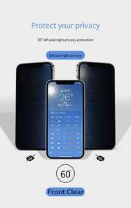 ฟิล์มกันรอยแบบกระจกนิรภัย OEM สำหรับ iPhone 13 14 ความแข็ง 9H หนา 0.33 มม. ป้องกันการมองเห็นจากด้านข้าง - Product Image 2