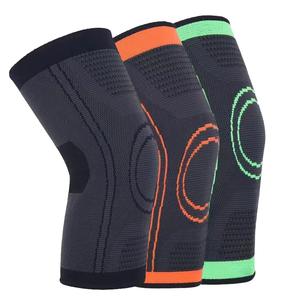 ปลอกรัดเข่าแบบมืออาชีพ ผ้าไนลอนและผ้าฝ้ายหนา ระบายอากาศได้ดี ป้องกันได้อย่างยืดหยุ่น เหมาะสำหรับทุกเพศ - Product Image 1