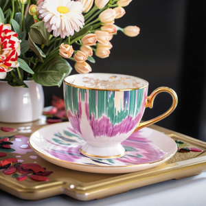Wholesale Luxury Bone China Ceramic Coffee & Tea <b>Sets</b> Luxury Porcelain <b>Cup</b> <b>Set</b> - Product Image 1