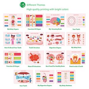 <span class=keywords><strong>Livre</strong></span> d'activités Montessori sur l'<span class=keywords><strong>anatomie</strong></span> du corps humain pour enfants, tout-petits, activités éducatives préscolaires, jouet sensoriel pour l'autisme - Product Image 4