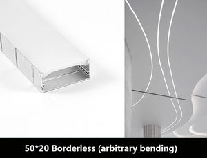 Nouvelle conception 40*20mm LED lampe de ligne en forme d'arc en aluminium avec couvercle en PC à rainure de quille en dentelle incurvée dissimulée - Product Image 4