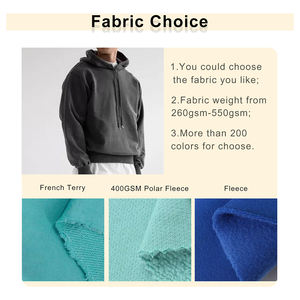 Parches de bordado con logotipo personalizado OEM con capucha French Terry ropa informal Color sólido Vintage gris Boxy Drop Shoulder Hoodie - Product Image 2