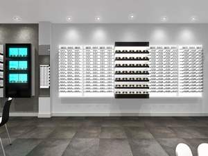 Exhibidor Óptico LED de MDF Personalizado de Lujo con Diseño Ecológico para Decoración Interior de Tiendas de Gafas - Product Image 5