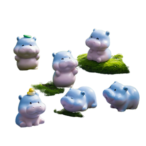 Miniatura de <span class=keywords><strong>Hipopótamo</strong></span> Artístico Pintado a Mano para Jardín de Hadas, Accesorios de Caja Sorpresa, DIY, Mini Animales de Resina para Coche/Escritorio, <span class=keywords><strong>Hipopótamo</strong></span> - Product Image 1