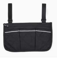 Sac de rangement multifonctionnel en nylon durable pour poussette, multi-poches, pliable, à suspendre au véhicule, pour fauteuil roulant