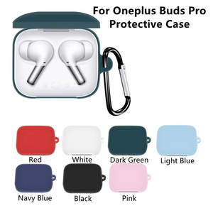 หูฟังไร้สายเคสซิลิโคนสำหรับ <span class=keywords><strong>OnePlus</strong></span> <span class=keywords><strong>buds</strong></span> <span class=keywords><strong>Pro</strong></span> กันฝุ่นพร้อมตะขอ - Product Image 6