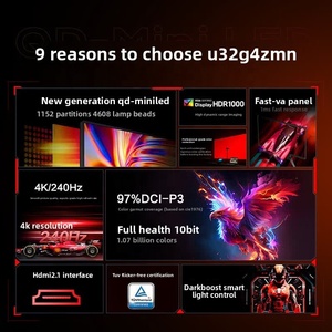 <span class=keywords><strong>Aoc</strong></span> U32g4zmn Écran Qd-minilé 31.5 pouces 4k240hz Écran rapide Lcd 1ms Full 10 bits Calibré en usine Moniteur de jeu couleur E-sport - Product Image 3