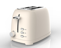Mini-four grille-pain électrique rétro en acier inoxydable 2 tranches avec dégivrage automatique, minuterie numérique et brunissage variable, garantie 1 an