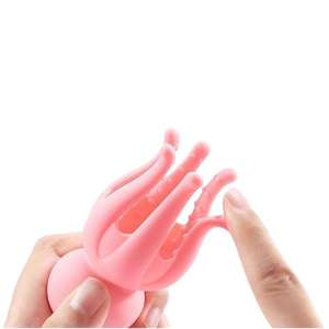 Massaggiatore Vibrante <span class=keywords><strong>APP</strong></span> Octopus per il Seno, Stimolatore per Capezzoli a 10 Velocità, Giocattolo per Massaggio al Seno in Silicone Impermeabile Ricaricabile per Donne - Product Image 5