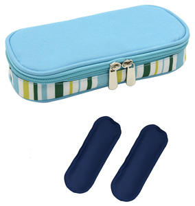 Sac isotherme médical avec 2 blocs de glace, étanche et isolant, étui de voyage pour insuline, organiseur de médicaments pour diabétiques - Product Image 1