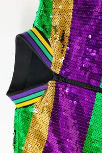 ใหม่มาร์ดิกราส์เสื้อโค้ทสำหรับผู้หญิงเสื้อแจ็กเก็ตปักเลื่อมของเด็กผู้หญิงตัวเล็กสำหรับ Mardi Gras - Product Image 4