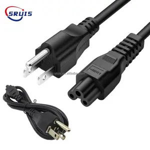 Universal Black 16Awg 250V 6Ft 3 Pin Usa Ac Prong C13 5-15P Extension Laptop Computer Tv Sjt Sjow Us Power Cord Cable