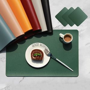 Wholesale Leather Table Placemat Waterproof Oilproof Heat Resistant Dining Mat for Home Hotel Western Restaurant YC-0024 Waterpr - Product Image 1