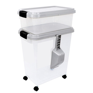 Rice Storage Container Rice Flour Bin Storage Dispenser Container Storage Box Rice Plastic Food Storage Bucket Container
