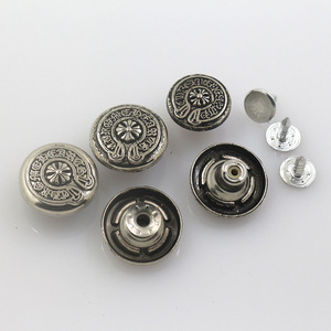 Boutons métalliques pour jeans, boutons tête de cheval, boutons pour veste en jean, boutons I-Beam, accessoires 18mm - Product Image 3