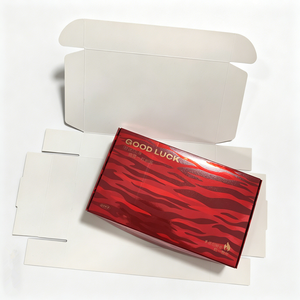 กล่องกระดาษสีแดงสำหรับเทศกาลเคลือบ UV - กล่องบรรจุภัณฑ์ของขวัญพิมพ์ลายตามสั่งสำหรับวันหยุด - Product Image 4