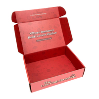 Vente d'usine boîte d'expédition rose boîte en carton ondulé de taille personnalisée pour expédition postale mobile cadeau