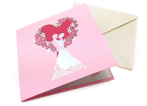 Tarjetas de Invitación Románticas de Papel Reciclable Personalizadas para Boda Rosa, Día de la Madre y San Valentín en 3D - Product Image 5
