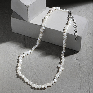 XA427 <span class=keywords><strong>Argento</strong></span> Sterling 925 Natural Perla D'acqua Dolce Collana di Perle Barocche Choker Per Le Donne - Product Image 3
