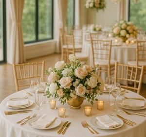 Grande <span class=keywords><strong>Boule</strong></span> de Fleurs Artificielles de Luxe, <span class=keywords><strong>Vase</strong></span> Décoratif Centre de Table pour Événements, Candélabre Support de Fleurs, Bouquet - Product Image 1