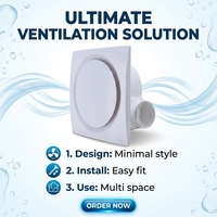 Ventilateur d'extraction carré de 10 pouces, OEM, haut débit d'air, en plastique, 50 dB, alimenté en courant alternatif, pour cuisine, bureau, usage commercial