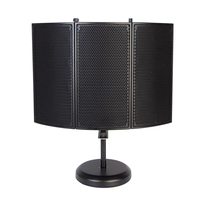 Yinyu MA323 Grand écran d'isolation acoustique pliable à 3 panneaux avec support pour enregistrement vocal et podcasting