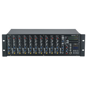 Mezclador de audio profesional MUFX de 10/12 canales, montable en rack, con Bluetooth, MP3, analógico, procesador de 16 efectos, consola para audio y video. - Product Image 3
