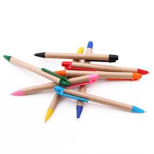 Bolígrafo Deportivo de Cartón Reciclado Ecológico con Logotipo Grabado Personalizado, Tinta Azul/Negra - Product Image 1