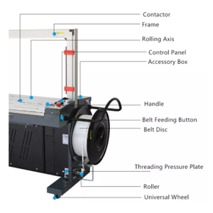 Máquina flejadora automática de PP ZILI MH-X201 de fácil operación para el embalaje de cartones de alimentos y bebidas, funcionamiento totalmente automático y sencillo. - Product Image 1