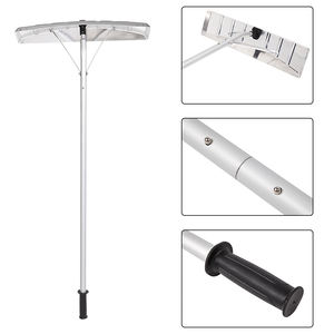 Râteau à neige industriel blanc <span class=keywords><strong>Wolin</strong></span>, vente directe usine, avec manche réglable en aluminium de 610 cm et lame surdimensionnée détachable pour une performance maximale - Product Image 4