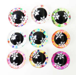 <span class=keywords><strong>Occhi</strong></span> di sicurezza a forma di fiocco di neve per il lavoro a uncinetto - Product Image 1