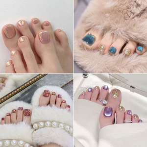 Extensiones y pegatinas de <span class=keywords><strong>uñas</strong></span> postizas para pies, estilo Ins, 24 parches - Product Image 2